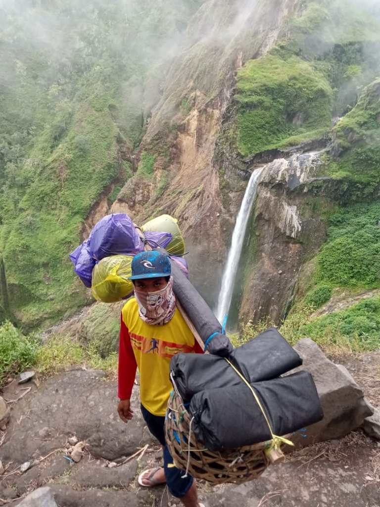 Waterfall Penimbungan Torean Route Mount Rinjani